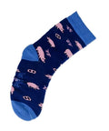 Doris & Dude Navy Pig Toasty Socks - UK 3-7