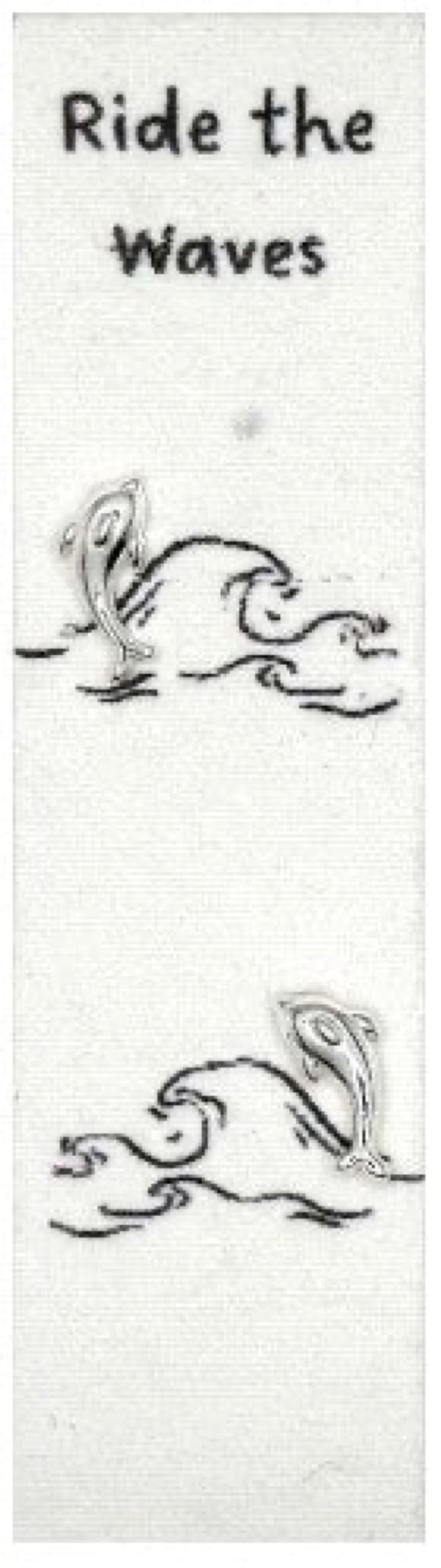 Ride the Waves Dolphin - Earrings on seed paper