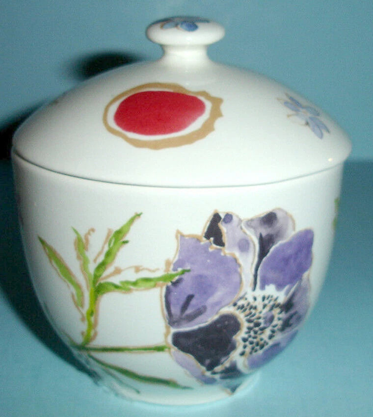 Gien Jacinthe Covered Sugar Bowl