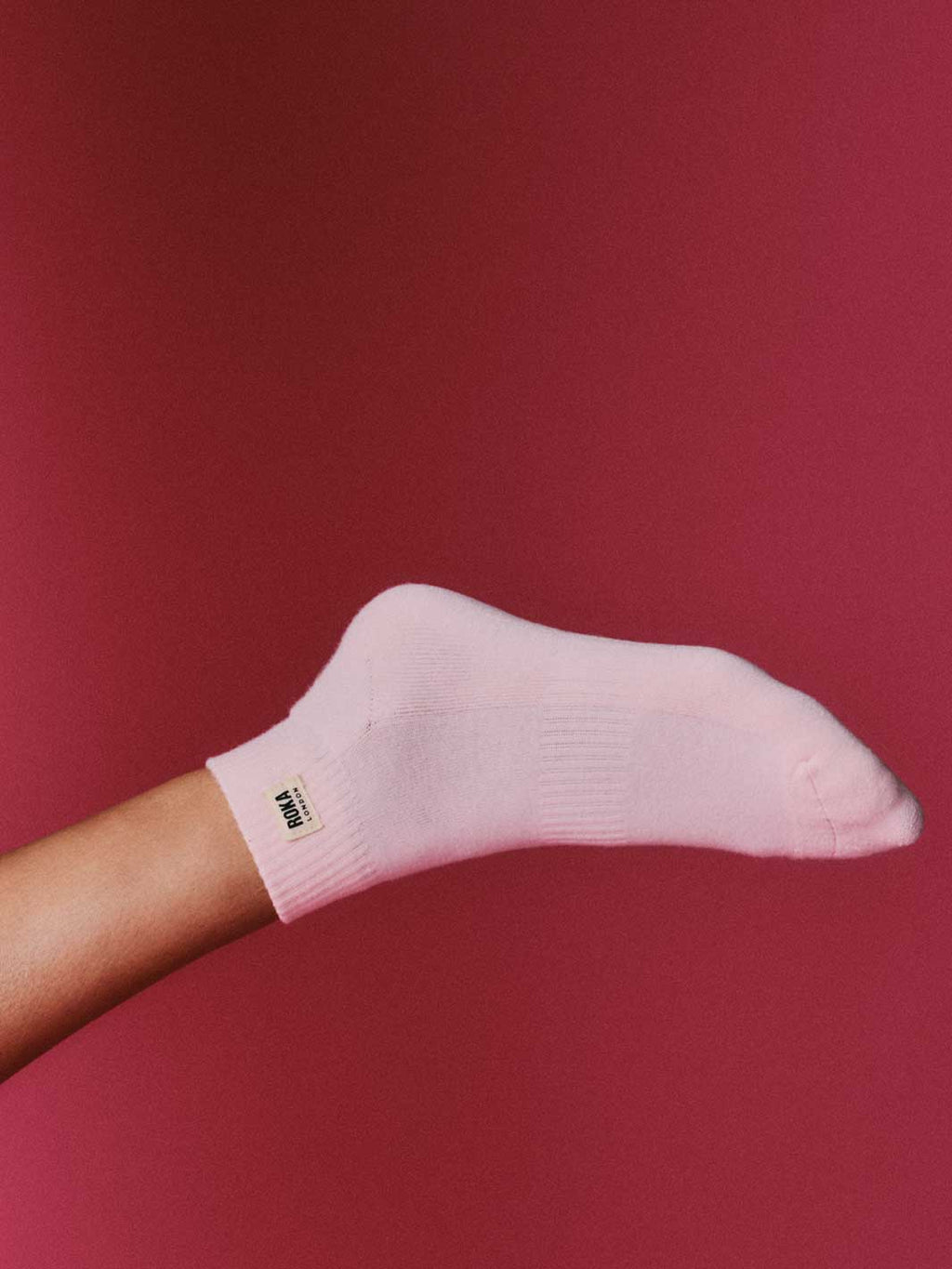 Roka Transcedent Pink Organic Cotton Socks - one size