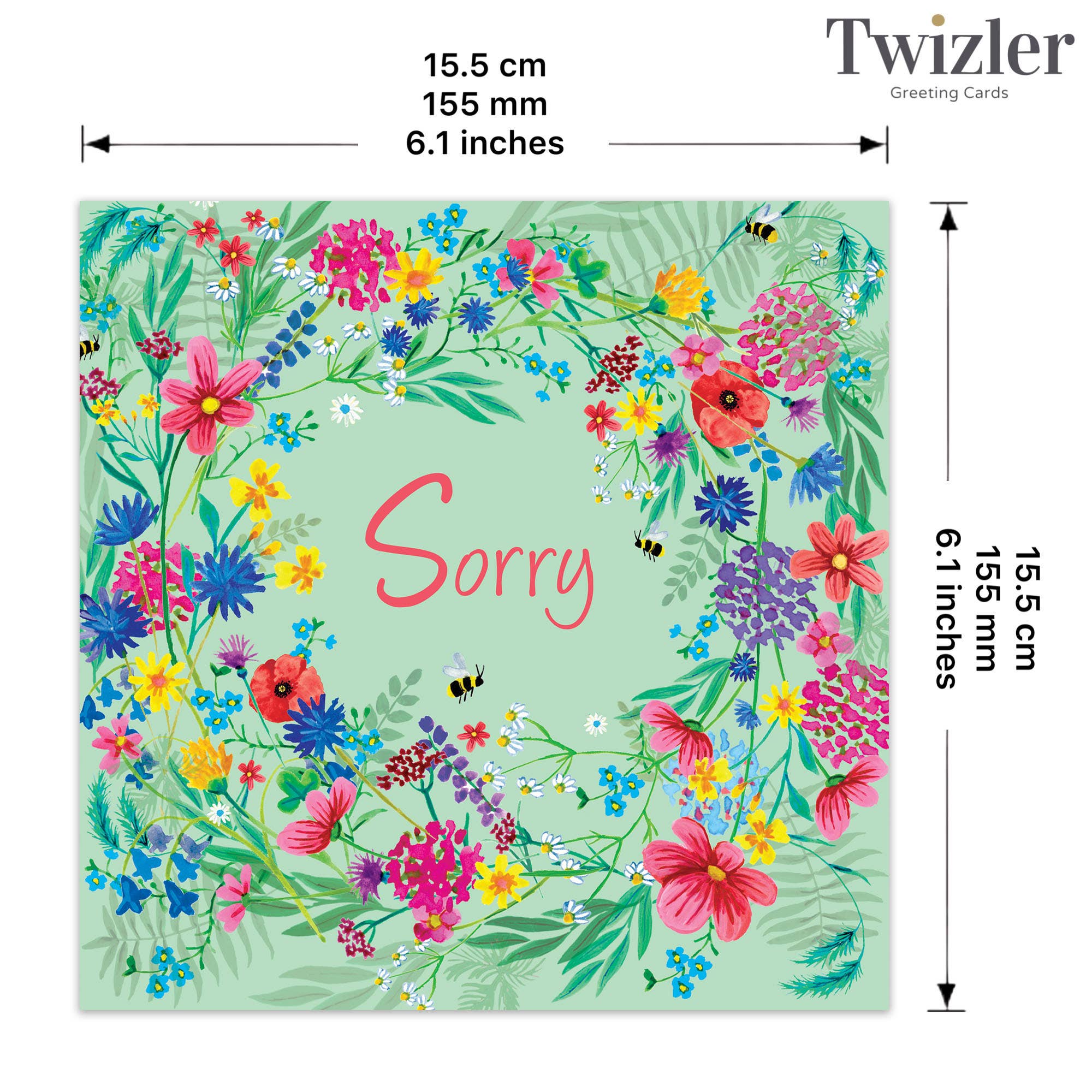 Sorry Card - Wildflowers