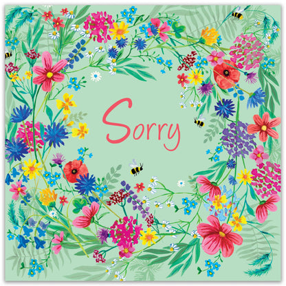 Sorry Card - Wildflowers