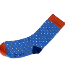 Doris & Dude Blue Spot Socks - UK 7-11