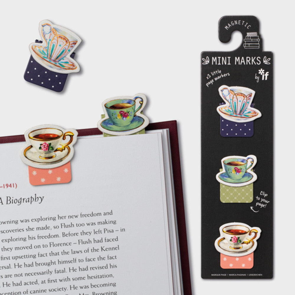 Tea Cups - Magnetic Mini Bookmarks