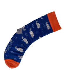 Doris & Dude Navy Tortoise Socks - UK 7-11