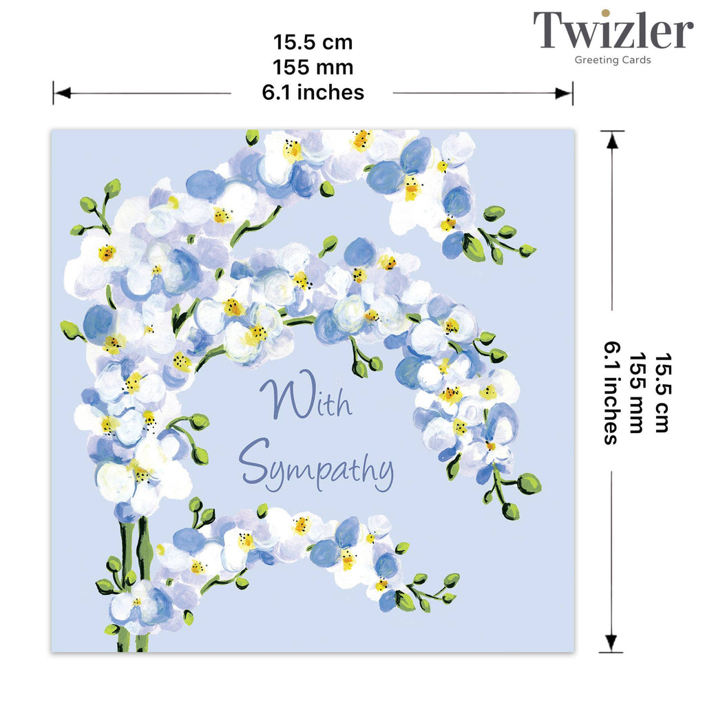 With Sympathy Card - Orchid
