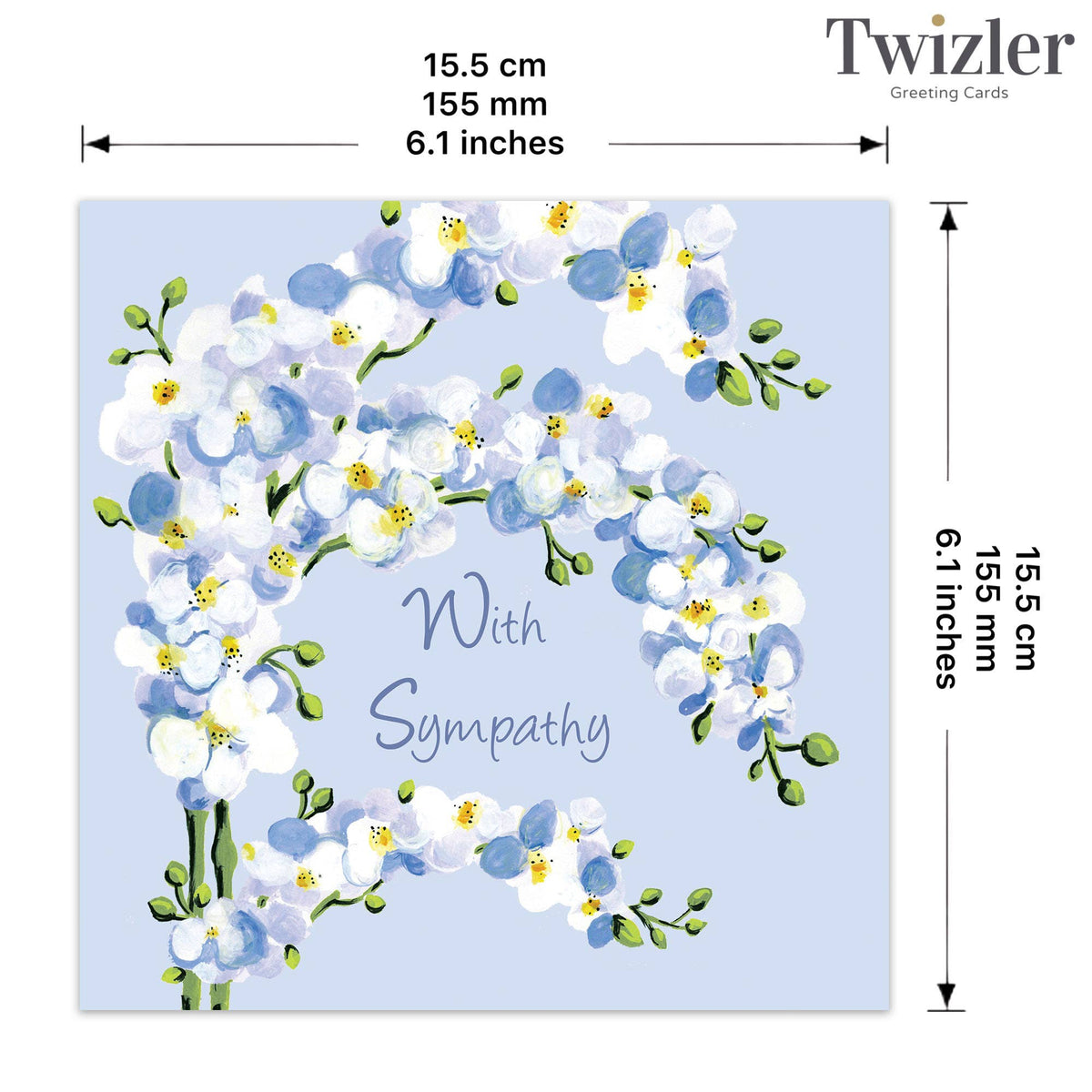 With Sympathy Card - Orchid