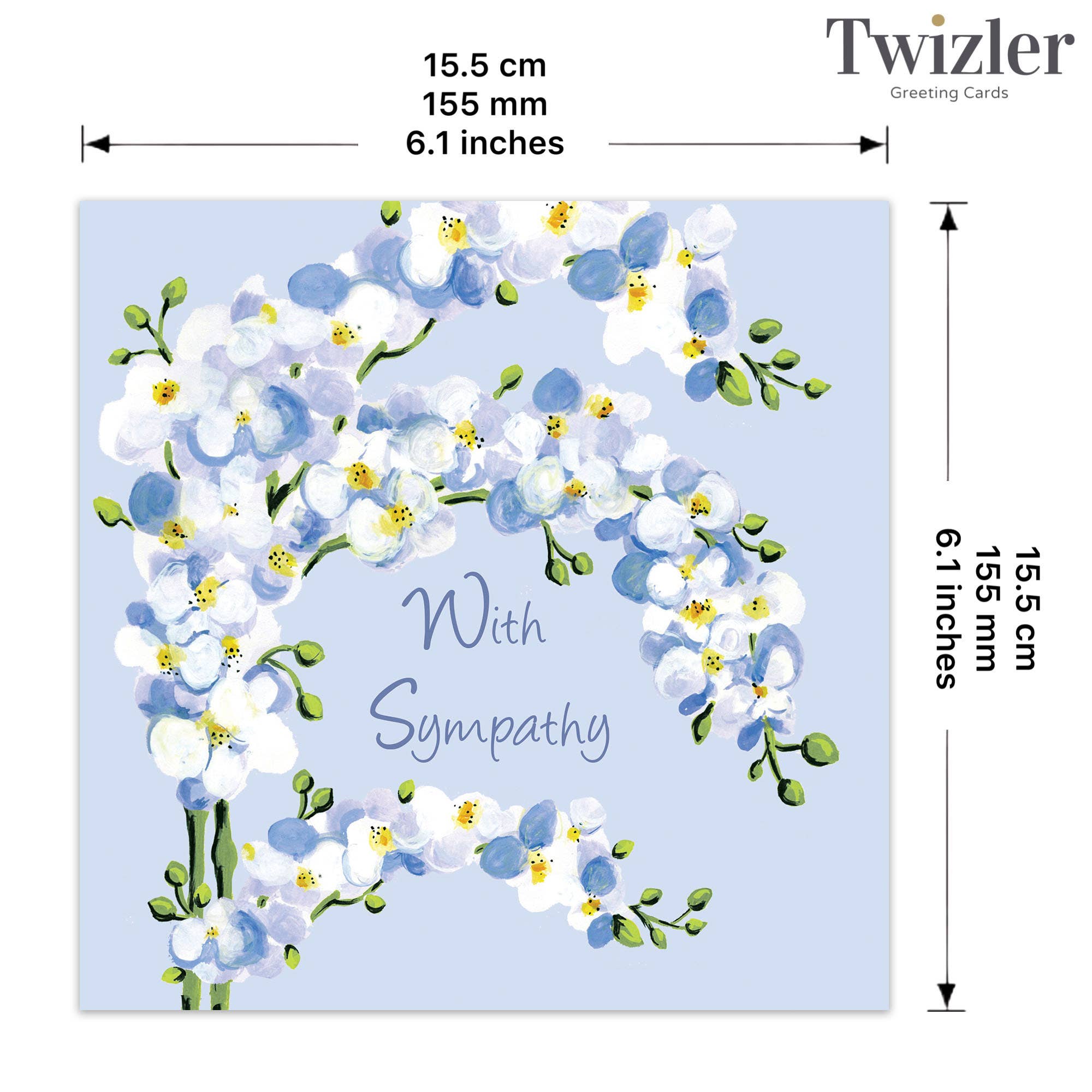 With Sympathy Card - Orchid