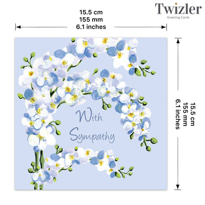 With Sympathy Card - Orchid