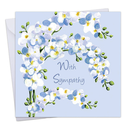With Sympathy Card - Orchid