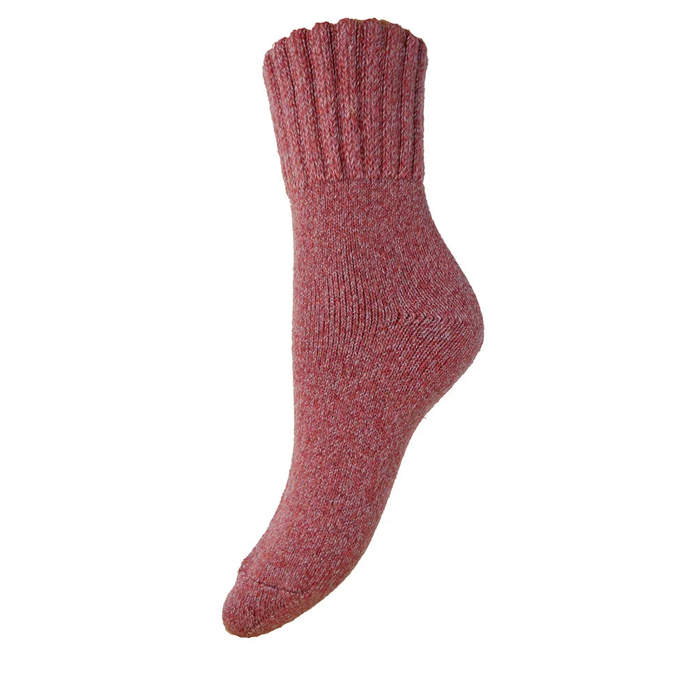 Gemjar Plum marl thick wool blend socks - UK 4-7