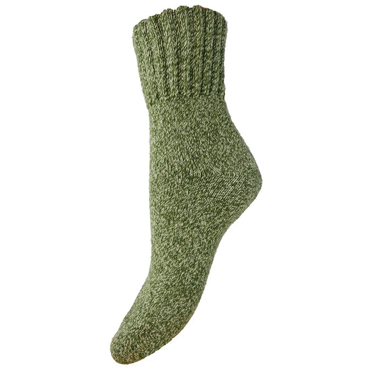 Gemjar Green marl thick wool blend socks - UK 4-7