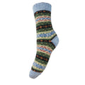 GemJar Pale Blue, Green & Black Scandi Socks - UK 4-7