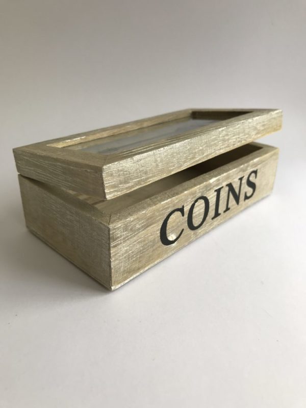 Gisela Graham Wooden Box, ‘Coins’